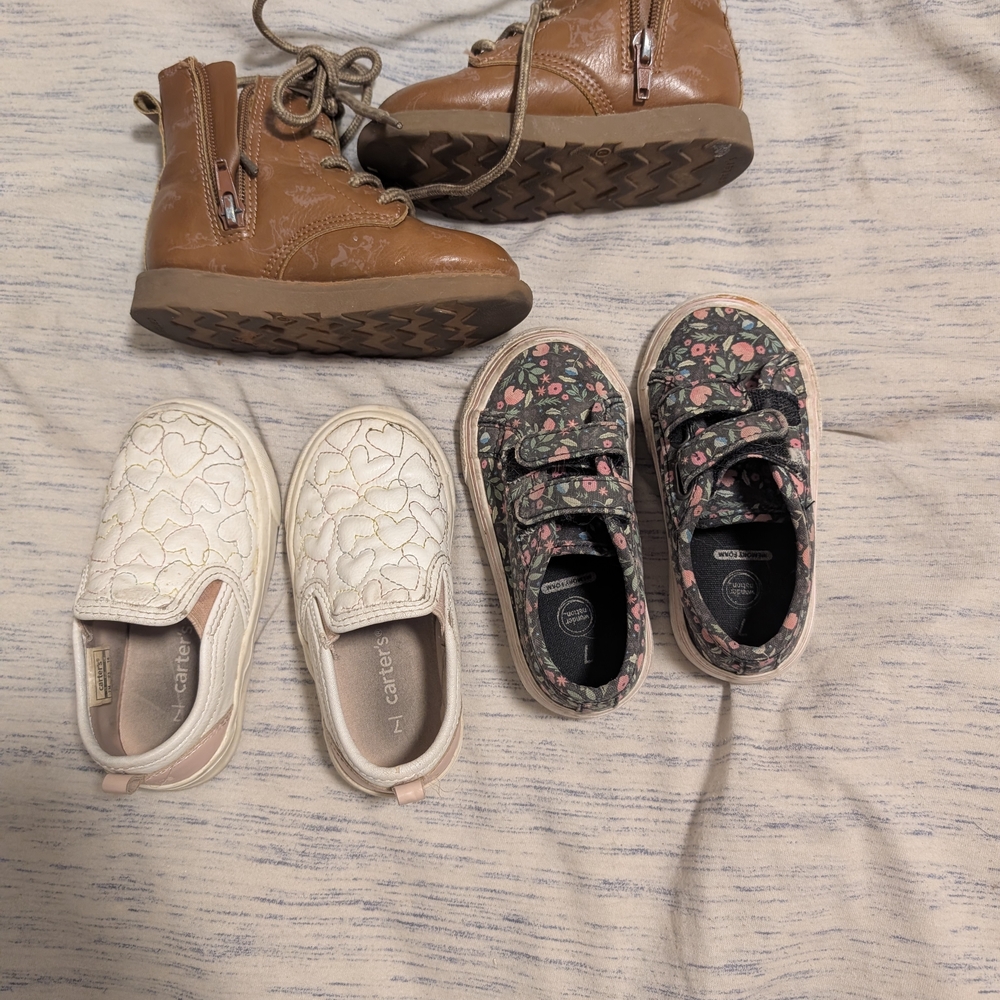 Carter's Kids Slip-On and Floral Sneakers Set